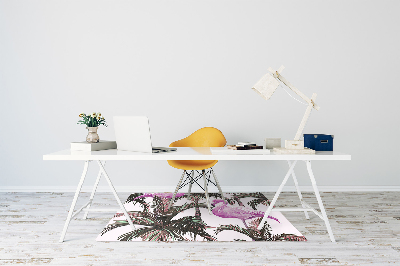 Tapis pour chaise de bureau Flamingos dans la paume