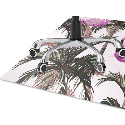 Tapis pour chaise de bureau Flamingos dans la paume