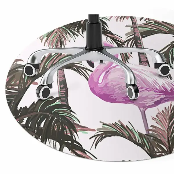Tapis pour chaise de bureau Flamingos dans la paume