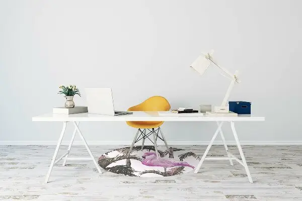 Tapis pour chaise de bureau Flamingos dans la paume