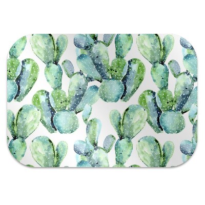 Tapis de chaise de bureau Cactus aquarelle