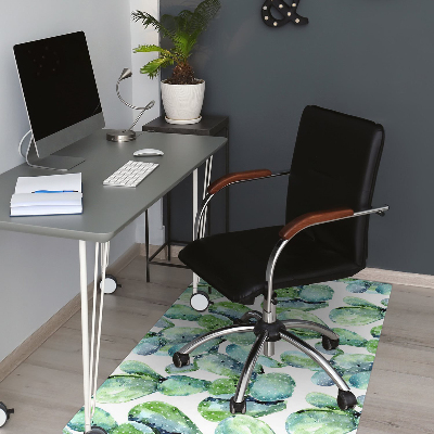 Tapis de chaise de bureau Cactus aquarelle