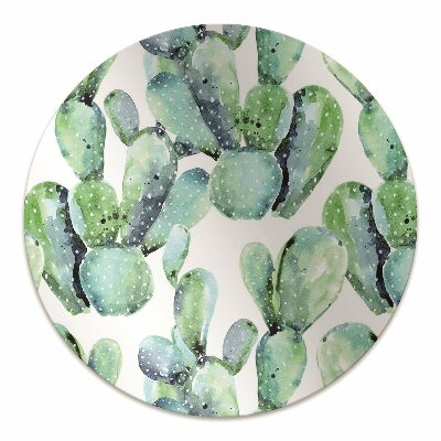 Tapis de chaise de bureau Cactus aquarelle