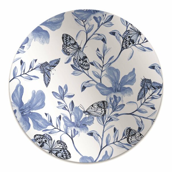 Tapis de chaise de bureau Fleurs bleues