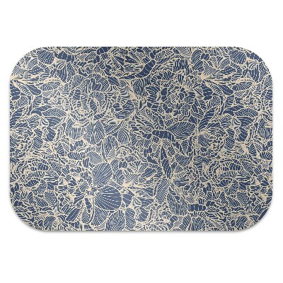 Tapis de chaise de bureau Fleur bleue