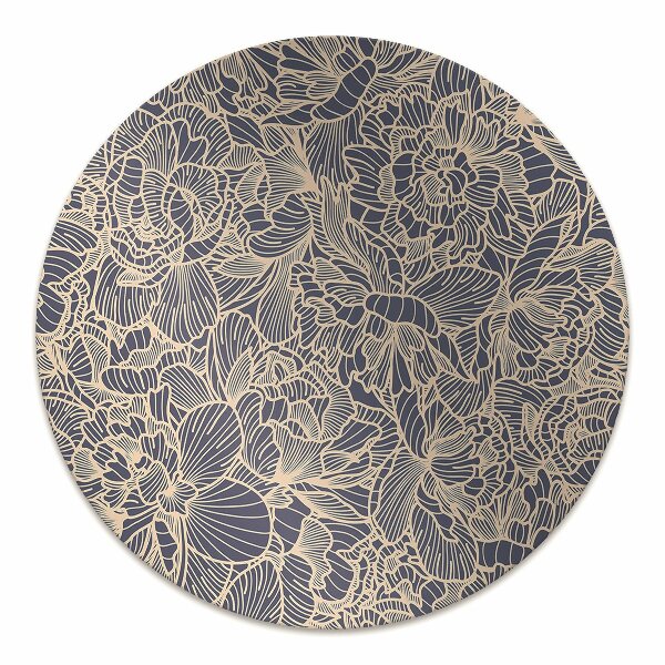 Tapis de chaise de bureau Fleur bleue
