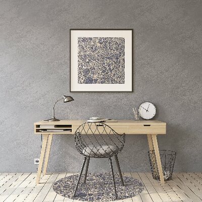 Tapis de chaise de bureau Fleur bleue