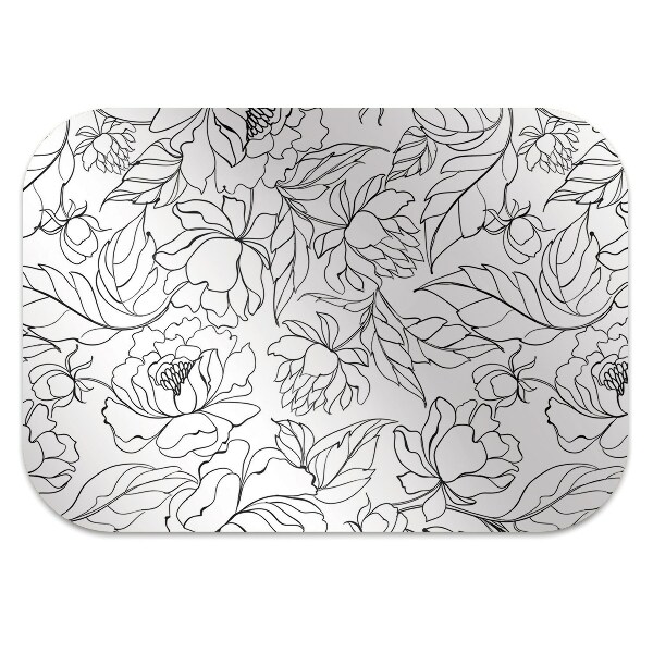 Tapis pour chaise de bureau Fleurs de pivoine