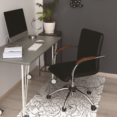 Tapis pour chaise de bureau Fleurs de pivoine