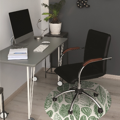 Tapis pour chaise de bureau Feuilles de palmier