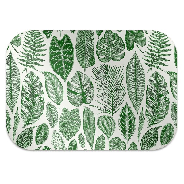 Tapis pour chaise de bureau Feuilles de palmier
