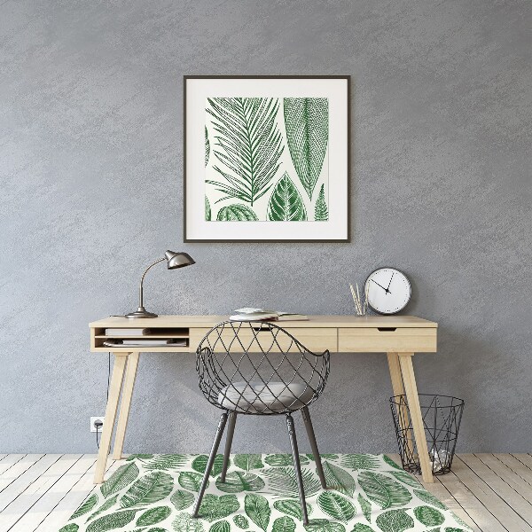 Tapis pour chaise de bureau Feuilles de palmier