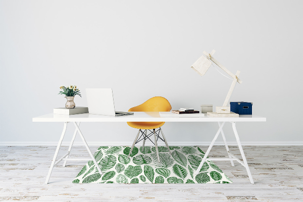 Tapis pour chaise de bureau Feuilles de palmier