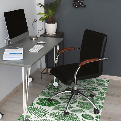 Tapis pour chaise de bureau Feuilles de palmier