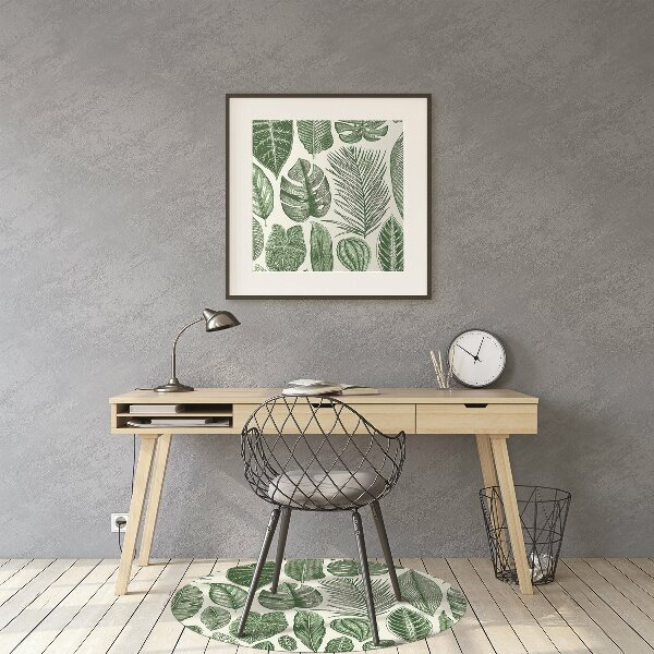 Tapis pour chaise de bureau Feuilles de palmier