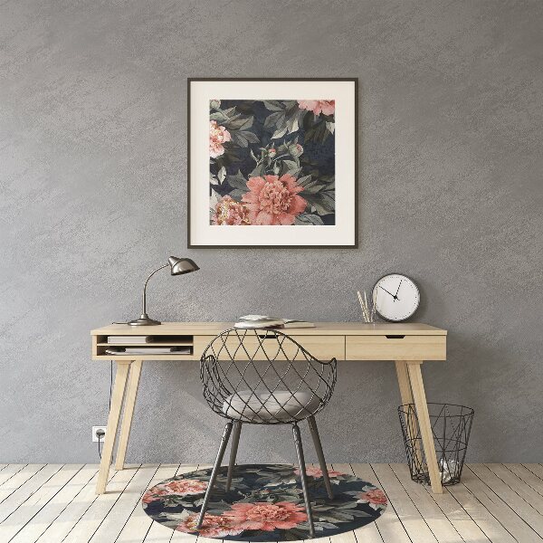 Tapis protège sol Pivoines rouges