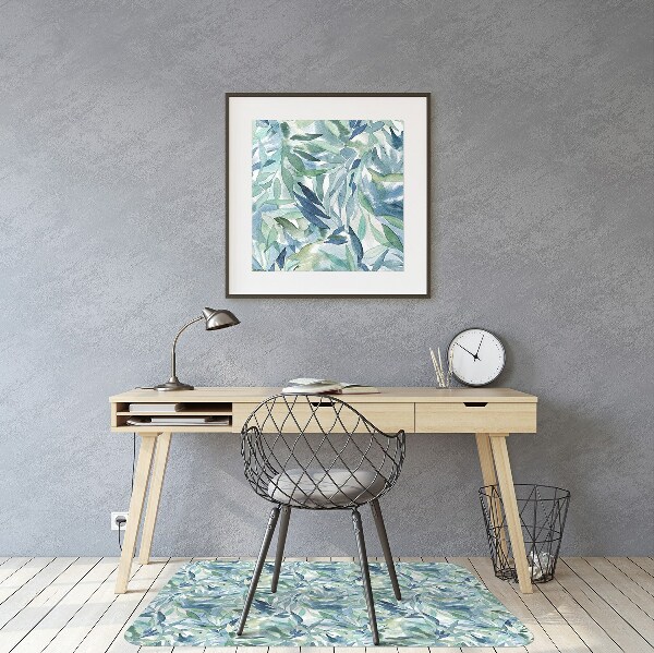 Tapis protège sol Feuilles pastel
