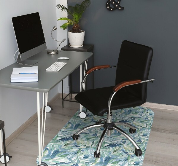 Tapis protège sol Feuilles pastel