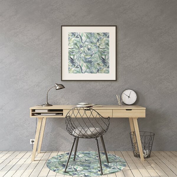 Tapis protège sol Feuilles pastel