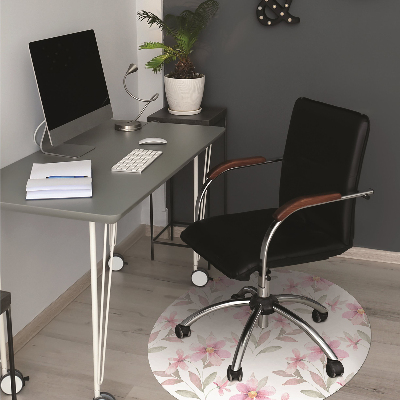 Tapis bureau Fleurs roses