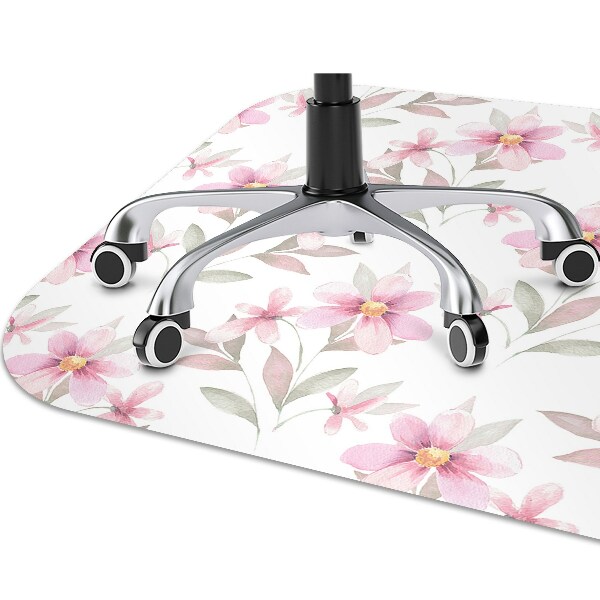 Tapis bureau Fleurs roses
