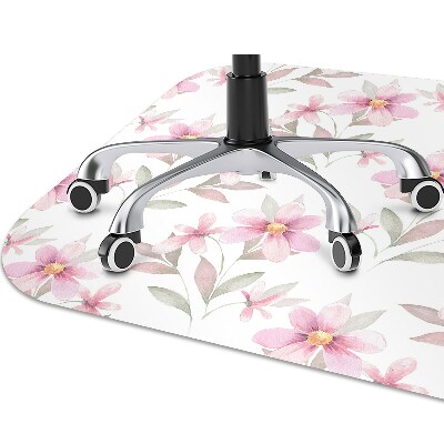 Tapis bureau Fleurs roses