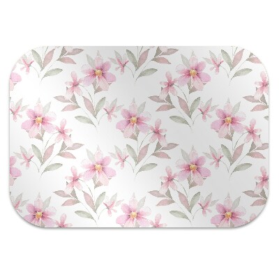 Tapis bureau Fleurs roses