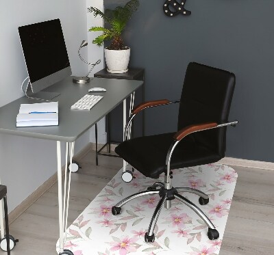 Tapis bureau Fleurs roses