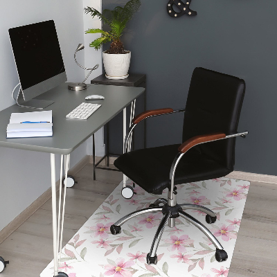 Tapis bureau Fleurs roses