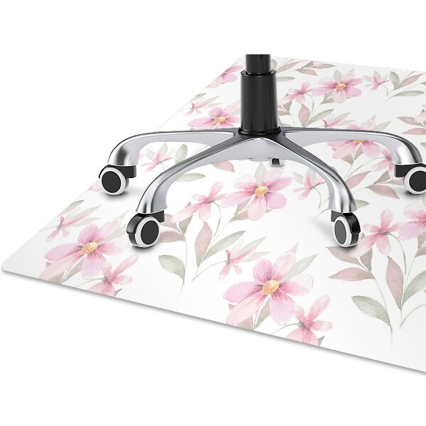 Tapis bureau Fleurs roses