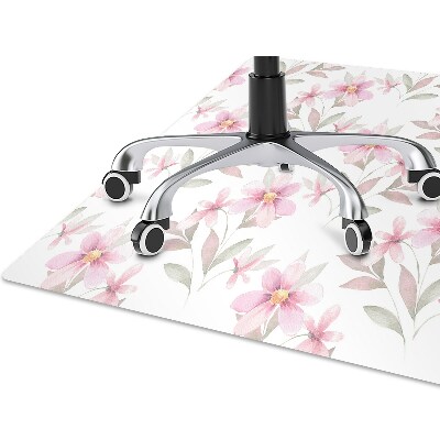 Tapis bureau Fleurs roses