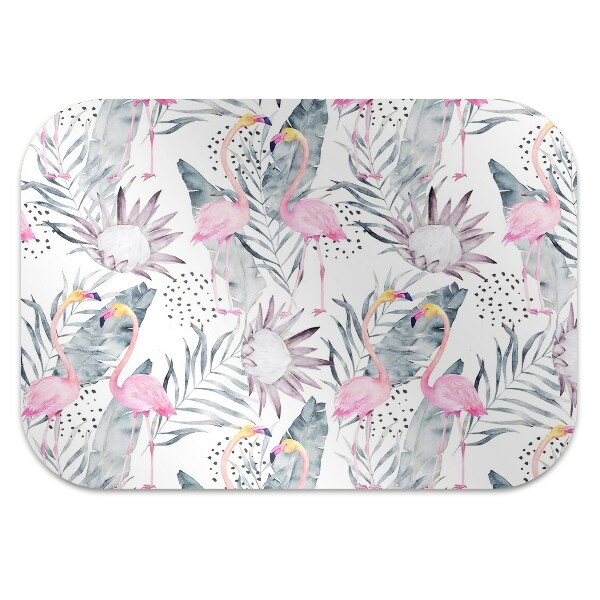 Tapis de chaise de bureau Flamants