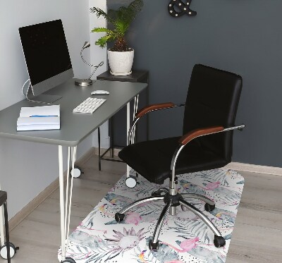 Tapis de chaise de bureau Flamants