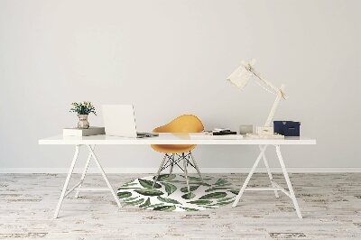 Tapis pour chaise de bureau Feuilles vertes