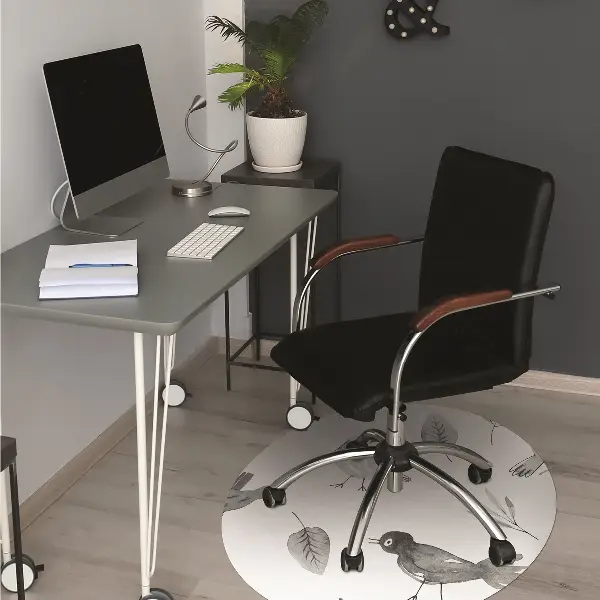 Tapis pour chaise de bureau Oiseaux dessinés