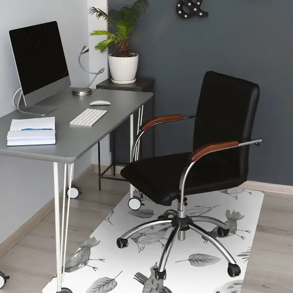 Tapis pour chaise de bureau Oiseaux dessinés