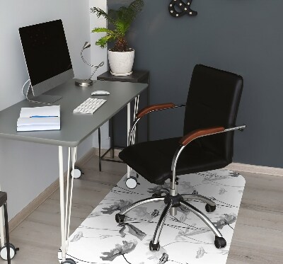 Tapis pour chaise de bureau Fleur de graines de pavot