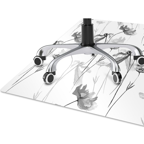 Tapis pour chaise de bureau Fleur de graines de pavot