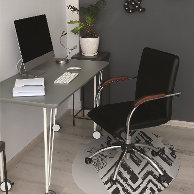 Tapis de chaise de bureau Triangles