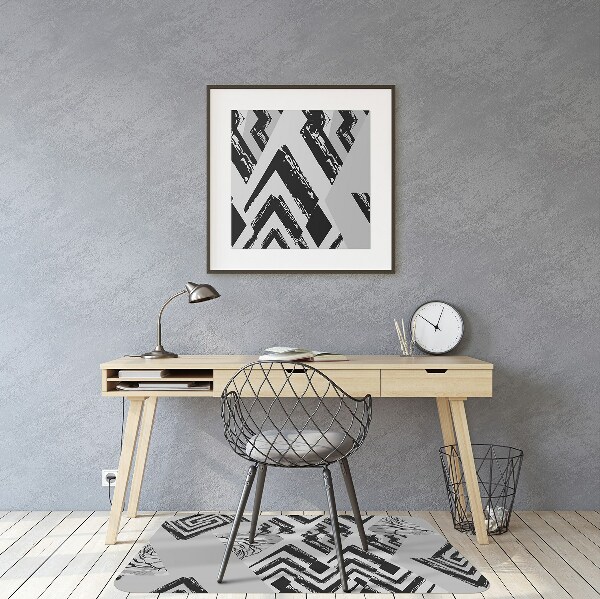 Tapis de chaise de bureau Triangles