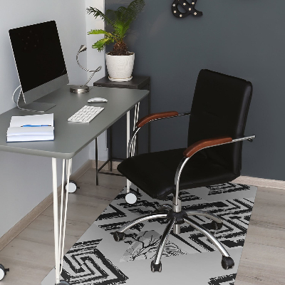 Tapis de chaise de bureau Triangles