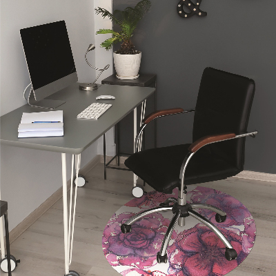 Tapis bureau roses rouges