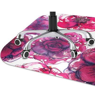 Tapis bureau roses rouges