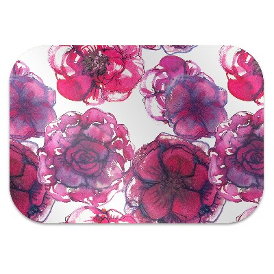 Tapis bureau roses rouges