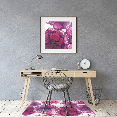 Tapis bureau roses rouges