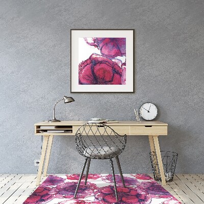 Tapis bureau roses rouges