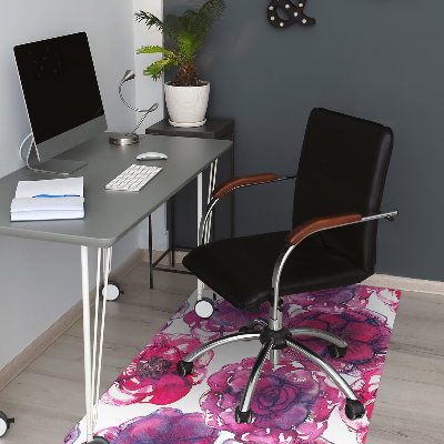 Tapis bureau roses rouges