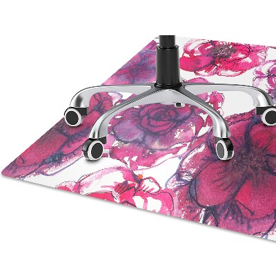 Tapis bureau roses rouges