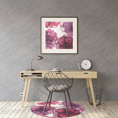 Tapis bureau roses rouges