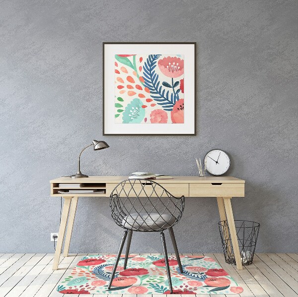 Tapis bureau Coquelicots